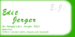 edit jerger business card